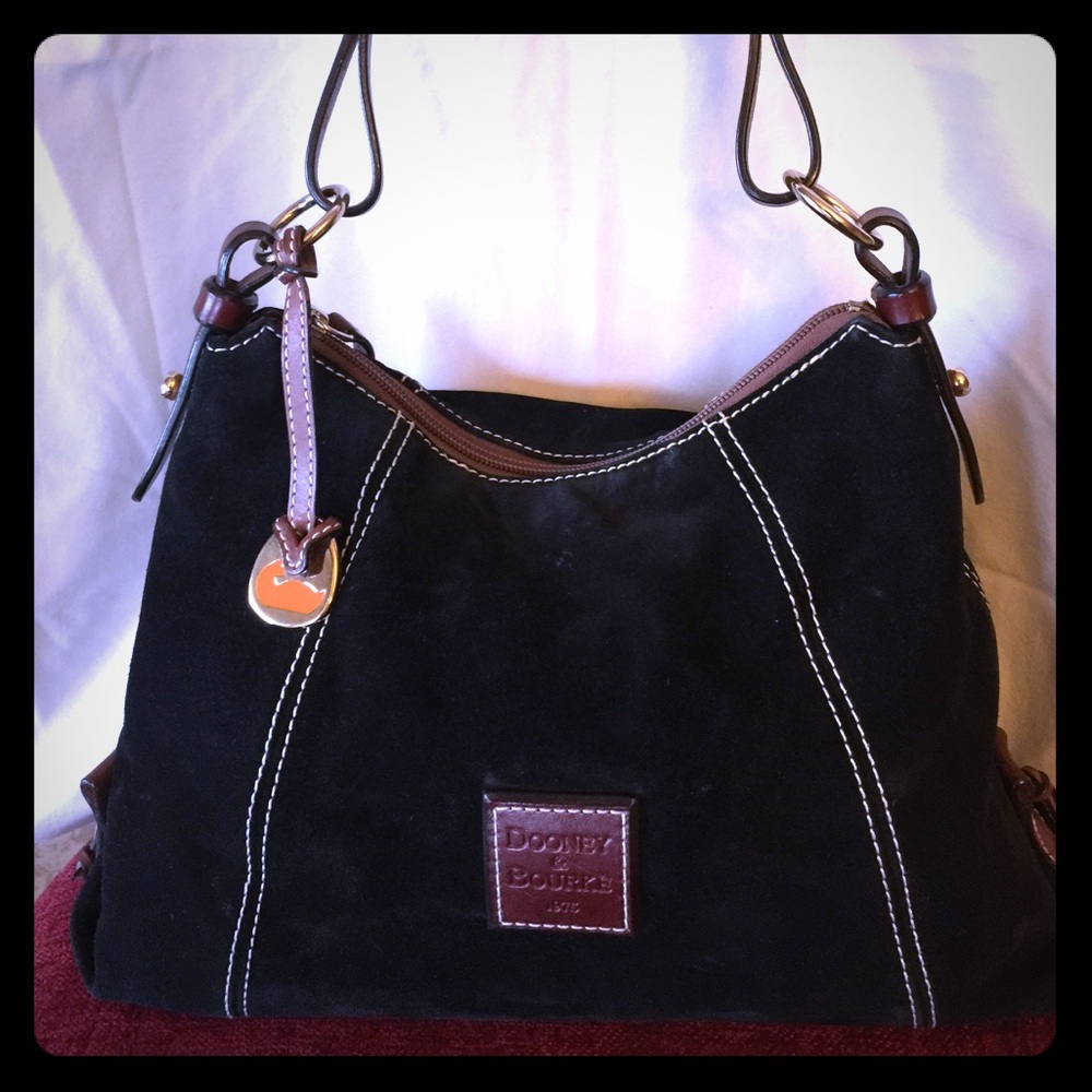 Dooney & Bourke black leather suede